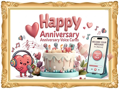 Anniversary voice greeting card